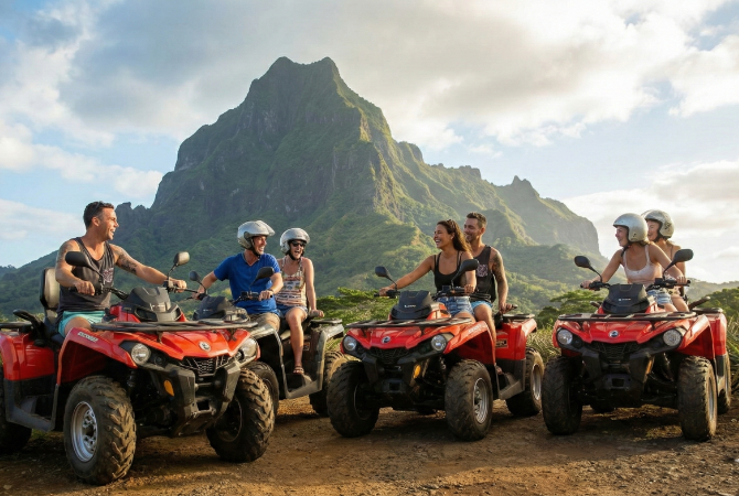 茉莉亞島 ATV越野車 SAFARI 之旅→渡假村內晚餐